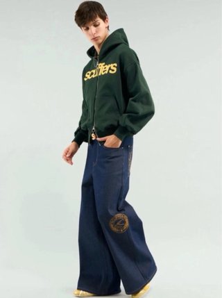 Sudadera con cremallera y logo scuffers