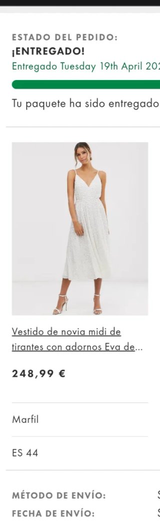 Vestido ASOS EDITION Novia Sin Estrenar
