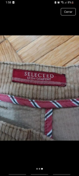 Pantalón de pana hombre beige