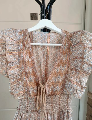 Vestido largo estampado veraniego
