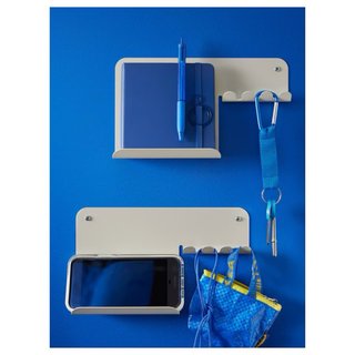 4 Organizadores Pared IKEA Metal Gris
