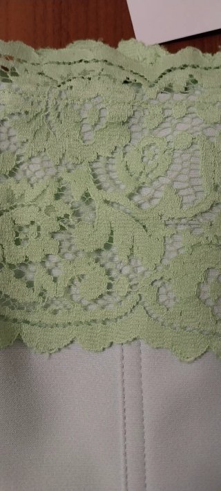 Top Corset Chiara Ferragni Renda Verde e Branco