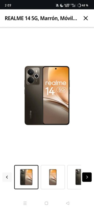 Móvil Realme 14 5G Marrón 256GB