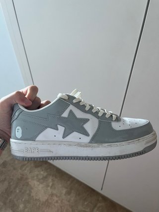 BAPE Bapesta Gris y Blancas