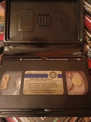 LOS 3 DIAS DEL CONDOR VHS 1° EDICION VIDEOCLUB