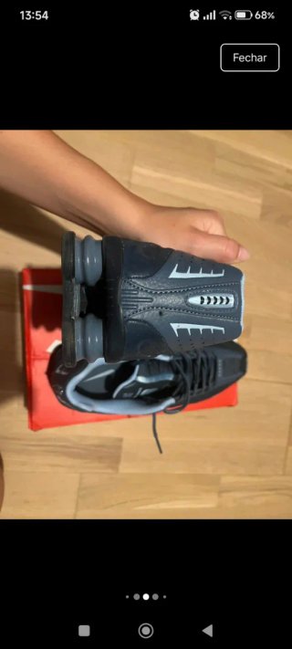Tênis Nike Shox R4 Obsidian/Aluminum - 44