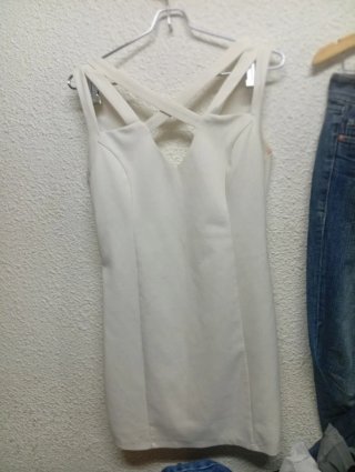Vestido Blanco Mango Talla S