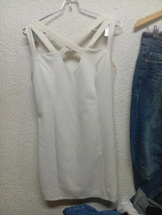 Vestido Blanco Mango Talla S