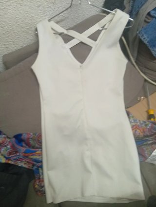 Vestido Blanco Mango Talla S