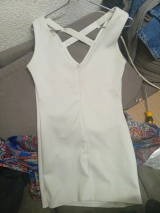 Vestido Blanco Mango Talla S