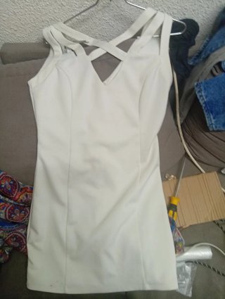 Vestido Blanco Mango Talla S