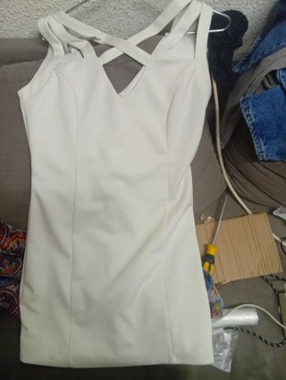 Vestido Blanco Mango Talla S
