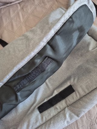 Bolso para carrito de bebé gris