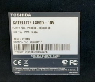 Portátil Toshiba Satellite L850D 15,6 leer anuncio