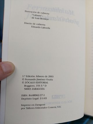 Fernando Jiménez Ocaña, 2 novelas firmadas por el autor.
