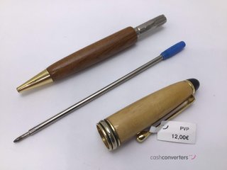 boligrafo artesanal de madera puntero tactil