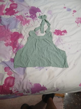 Top verde halter