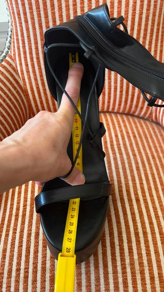 Sandalias plataforma cordones tacón 16,5cm, NUEVAS