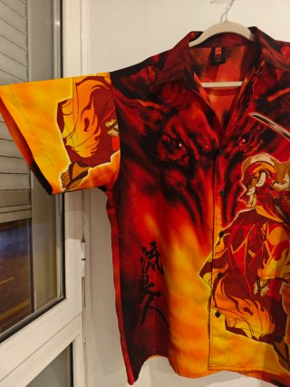 Camisa Oversize Anime Estampada Talla L
