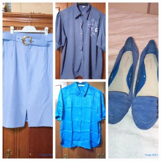 Conjunto azul a juego de mujer