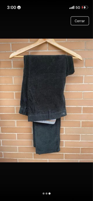 Pantalón de pana Unit verde talla 46