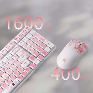 Redragon Combo Teclado y Ratón Inalámbrico Rosa