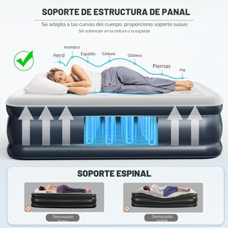 Colchón Hinchable Individual Nalone Bomba Integrad