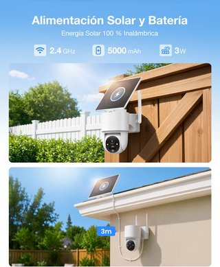 Cámara Vigilancia Tical 4MP WiFi Exterior Solar