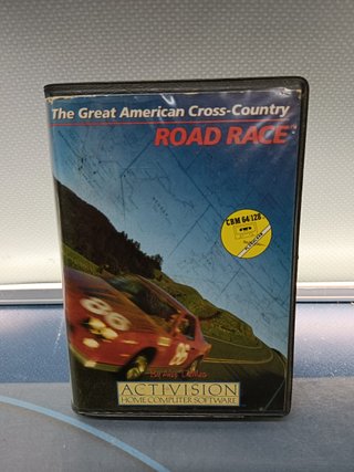 videojuego, JUEGO COMMODORE 64 128 , ROAD RACE , ESTUCHE, ACTIVISION