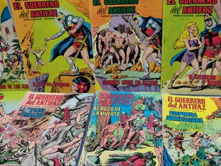 8 cómics EL GUERRERO DEL ANTIFAZ, nº 22-24-32-44-54-55-85-96 (1972/1980)