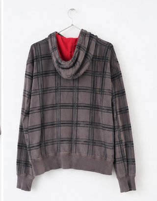 Sudadera con capucha a cuadros
