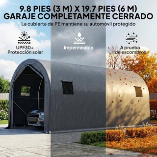 Garaje exterior 3x6m