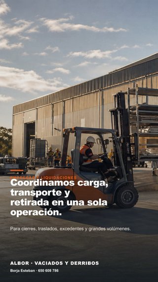Servicios profesionales Derribos Vaciados Albor