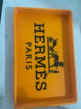 Bandeja Hermes Paris Naranja Plástico