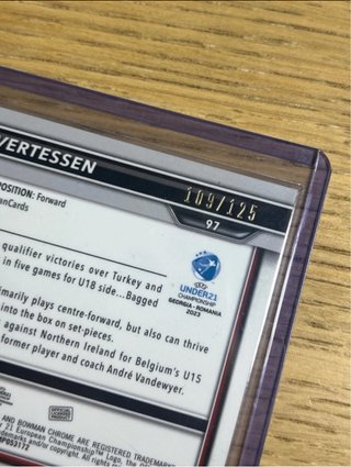 Tarjeta YORBE VERTESSEN Belgium B Chrome