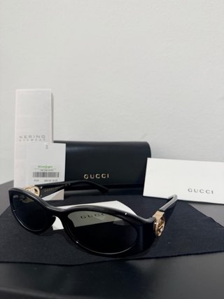 Gafas de Sol Gucci Mujer Negro y Dorado