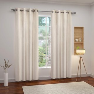 Cortina Opaca Terciopelo Beige 140x240cm