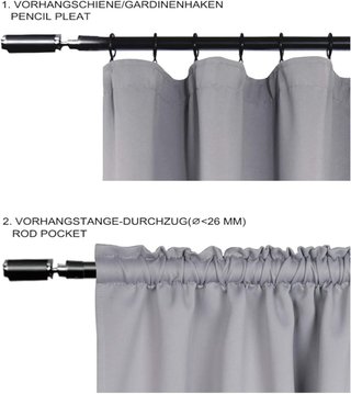 Dos Cortinas opacas beige 135x240 cm (2 unidades)