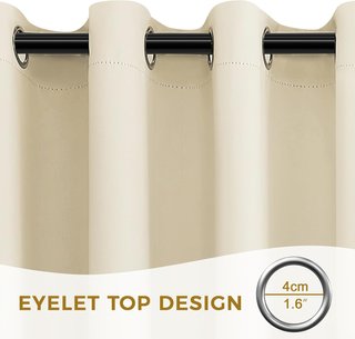 Cortinas Opacas Térmicas Beige 140x240cm