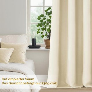 Cortinas Opacas Térmicas Beige 140x240cm