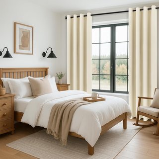 Cortinas Opacas Térmicas Beige 140x240cm