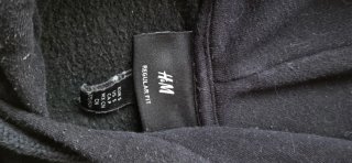 Sudadera H&M Capucha Negra Talla S