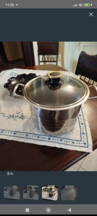 Pentola Axiao Inox con Coperchio in Vetro