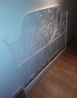 Cabecero de forja blanco
