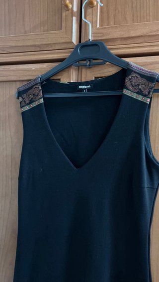 Vestido Desigual Negro Talla S