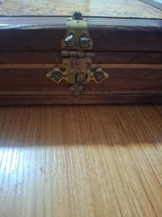 Caja Madera Mapa Antiguo Decorativo