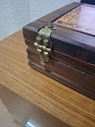 Caja Madera Mapa Antiguo Decorativo