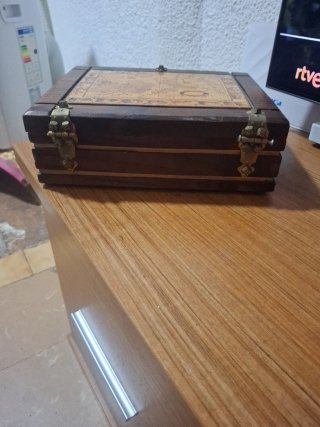 Caja Madera Mapa Antiguo Decorativo