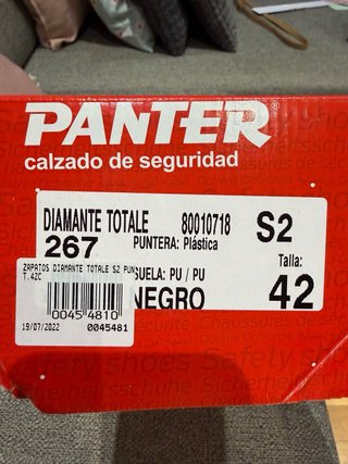 Zapato PANTER seguridad sin estrenar