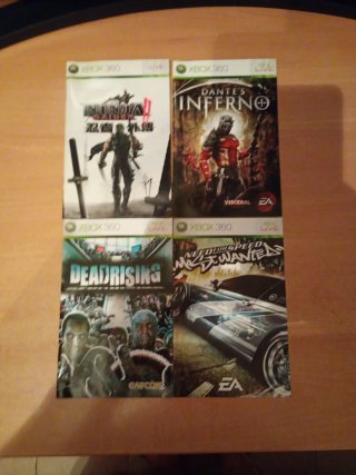4 manuales Xbox 360: Ninja Gaiden, Dante's Inferno